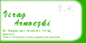 virag arnoczki business card